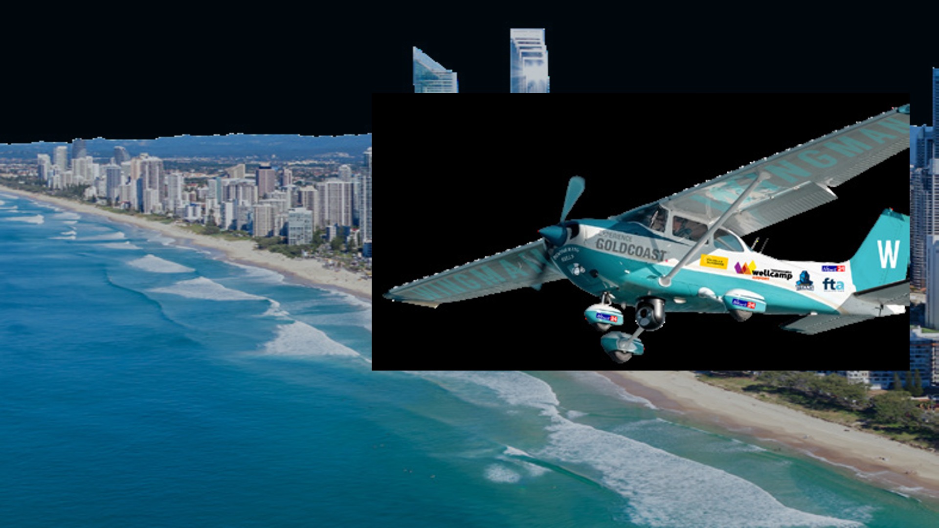 Wingman Air aircraft over the Gold Coast